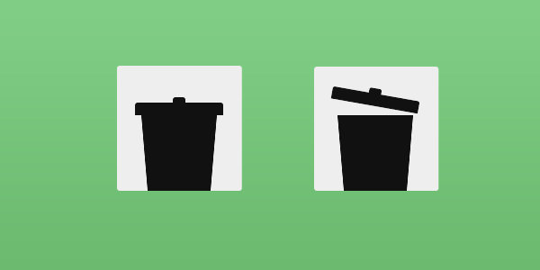 CSS第3款：用CSS制作的动态垃圾桶（CSS有注释）